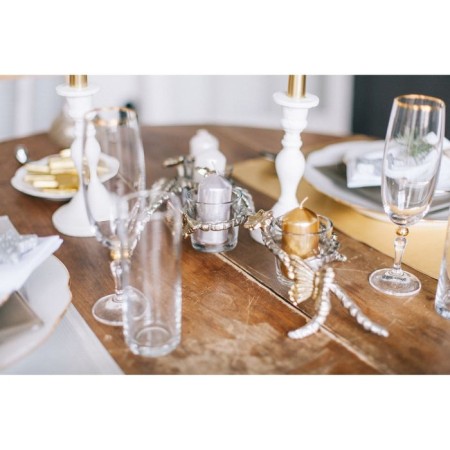 Set of candles "Column", 4 pieces, gold 7x3.8 cm-2