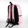 Young backpack from textiles on lightning, 3 pockets, pink color