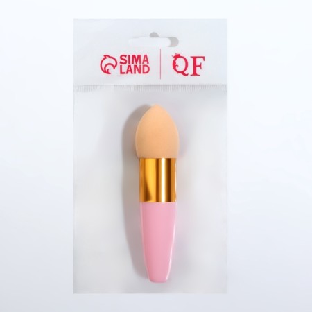 Makeup sponge with a drop “drop”, 10 × 2.5 cm, beige/pink color-3