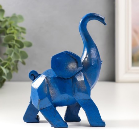 Souvenir Polystone "Blue Elephant" 4.5x10x12.3 cm-1