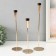 Summary metal "Narrow glass" d = 2 cm set 3 pcs gold with black 25 cm, 30 cm, 34.8 cm