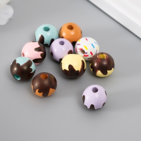Beads for creativity tree "Sweets" set 10 pcs d = 1.6 cm-1