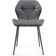 Stol on a metal frame Wald Metal/Ecokuzha, Gray/Gray 46x52x75 cm
