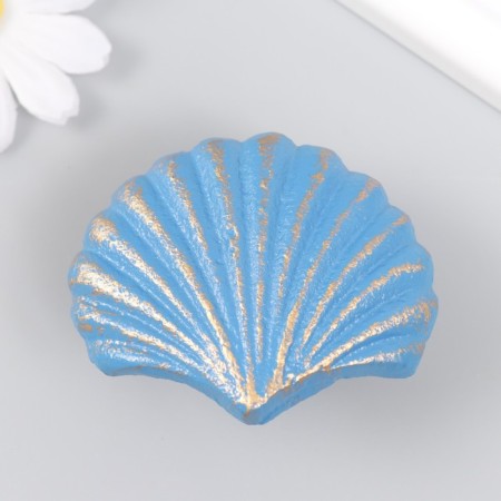 Hand -handed handle "Sea shell" Blue with a patina 5.4x6.4 cm-1