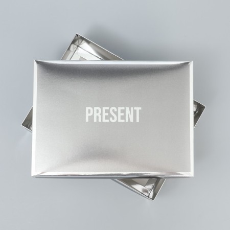 Gift folding box, packaging, "Present", 21 x 15 x 7 cm-2