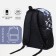 School backpack from textiles on lightning, 3 pockets, black color