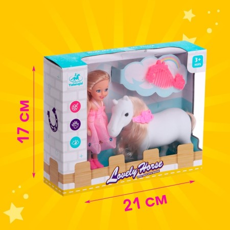 Toy "Pony" with a doll, with accessories-5
