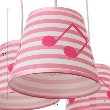 Chandelier 86204/5 E27 40W Pink 59x54x27-107 cm Bayerlux-2