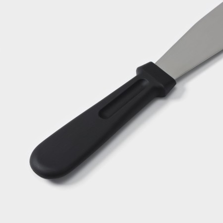A blade-tank with a plastic handle, straight, 32 cm, working part 20 cm, black color-2
