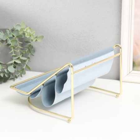 Steam for trifles metal, leatherette 4 tiers "Scandy" Blue 20.5x20x14.5 cm-4