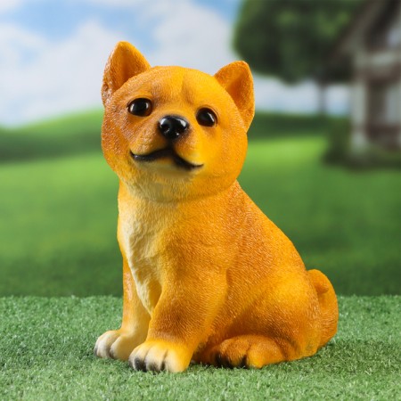 Garden figure "Siba-Inu puppy" 10x13x20cm