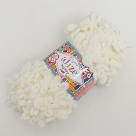 Yarn "Puffy Fine" 100% micropoliester 14.5m/100g (62 cream)-1