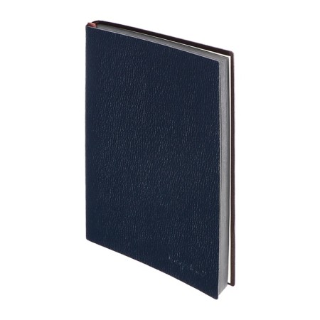The diary is notathered, A6+format, 116 sheets, cage, blue light, tones. cut-1