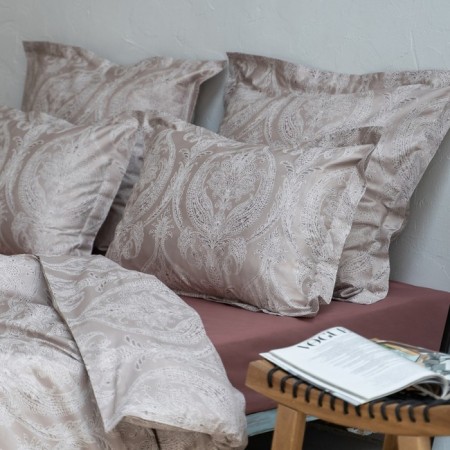 Kit “Zemo” pillowcase, size 70x70 cm, brown color, 2 pcs