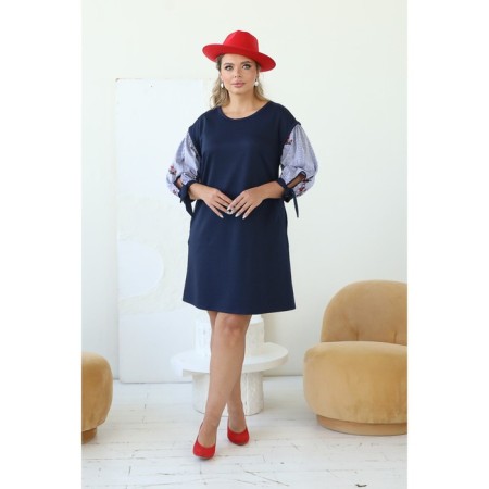 Women's dress, size 56, blue color-3