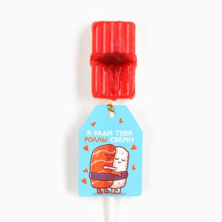 A candlestick on a sushi -shaped stick “For your sake will be rolled”, 1 pcs
