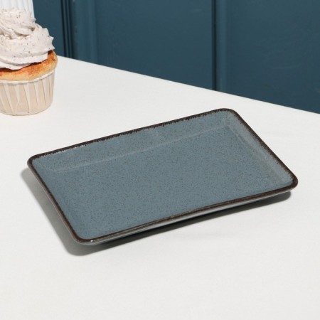 Pearl dish, 18 × 13 cm, blue, porcelain