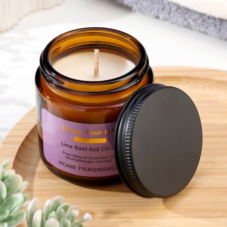 Aromatic candle in the Bank "Lavender", 6x6.5 cm-1