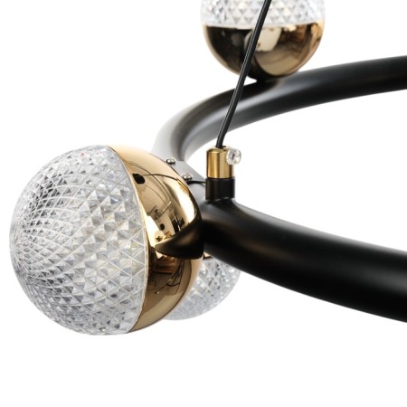 Lamp with PDD "Ricardo" 12xLD 40W black and gold 75x75x16-116 cm-8