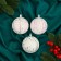 Set of balls plastic D-8 cm, 3 pcs "Muriel" white