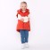 The vest is naked, the color is peach, height 92 cm