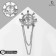 Brooch "SHAL" anchor with a chain, white color in silver