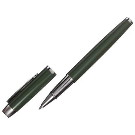 Organizer on the rings A6+, 80 sheets, leatherette, with a knife, a line, with a handle, in a gift box, green-9