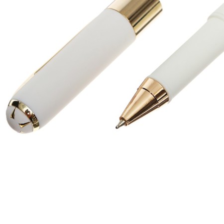 Ballic handle, 0.5 mm, BrunovisConti Monaco, blue rod, Soft Touch body white, in case-3