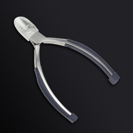 Pedicure nippers “Premium”, hidden spring, rubberized handles, 12.3 cm, blade length - 13 mm, silver/gray color-5