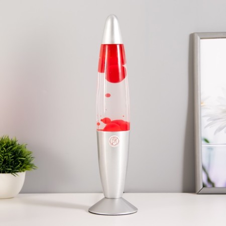 Luminaire table metal, glass, wax "lava" E14 25-35W silver 34x8.5x8.5 cm Risalux-1
