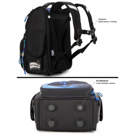 SUPPOSENT 34 x 26 x 14 cm, + watch, Skyname 2000 "Call", Black/Blue 2092-4
