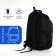 Youth backpack on a zipper, 4 pockets, black/blue color