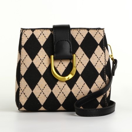 Cross-bodi with zipper, long belt, black color