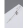Earring "Kaff" Pin, a four -leaflet, white color in silver