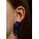 Earrings Assorted "Infinity" interweaving, blue color