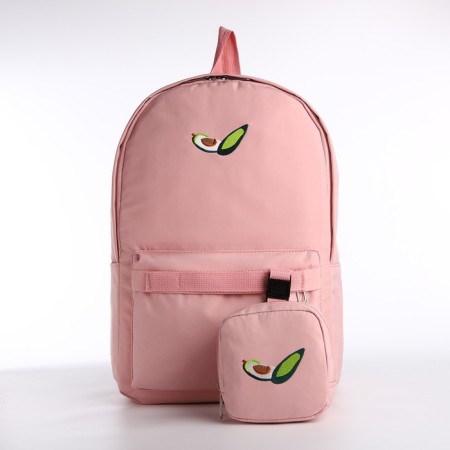 Youth backpack from lightning textiles, external pocket, handbag, pink color-3