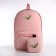 Youth backpack from lightning textiles, external pocket, handbag, pink color