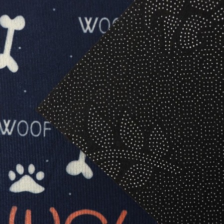 Mat with a moisture -entering hazel -shaped “corgs”, without a edging, 39 × 59 cm, black color is black-3