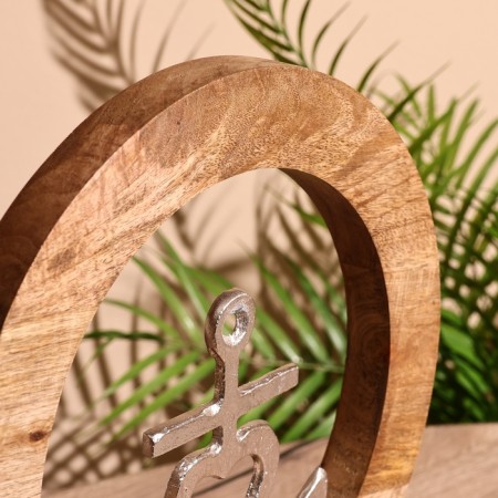 Interior souvenir in the wooden ring "Anchor" 30x8x33 cm-4