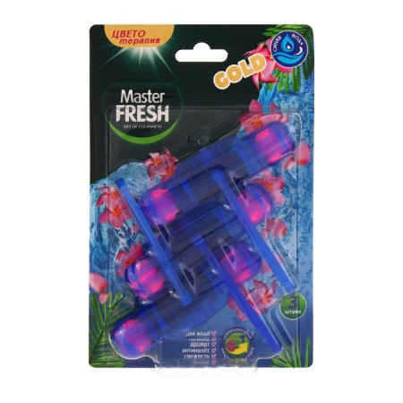 Masterfreshgold toilet unit, blue water, 3 pcs