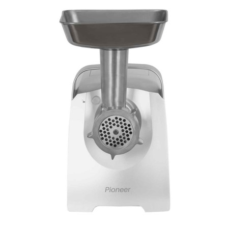 Electric meat grinder Pioneer MG120, 2000 W, reverse, 1 speed, white-gray-4