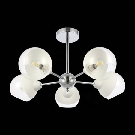 Ceiling EVOLUCE lamp. Sle102702-05. Giorte. 5x40 W, E14, 61x61x33.5 cm, chromium color-3
