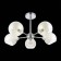 Ceiling EVOLUCE lamp. Sle102702-05. Giorte. 5x40 W, E14, 61x61x33.5 cm, chromium color