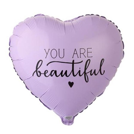 Foil ball 18 "You are beautiful, heart