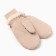 Women's mittens minku, beige color, 25 cm