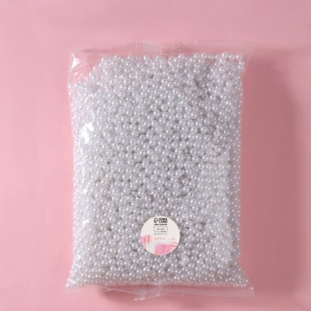 Sewing pearls, d = 6 mm, 500 g, white color-3