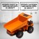 The radio -controlled “Stroytechnics” dump truck, a mobile body, works from the battery