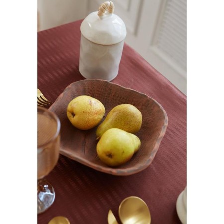 The tablecloth "Ethel" Shine 150*220 +/- 3cm, central chocolate, pl. 192 g/m2, hl with VGMO-8