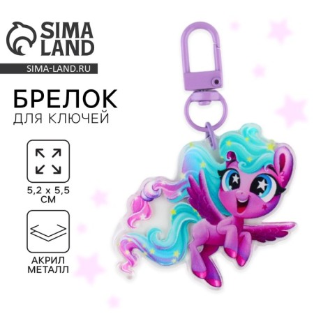 Acrylic keychain "Milash" with carbine, 5.2 x 5.5 cm