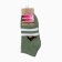 Women's socks shortened "cubs", white/olive color, river 23-25